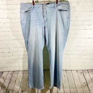 Levi’s 414 Relaxed Straight Light Wash Denim Jeans 24W